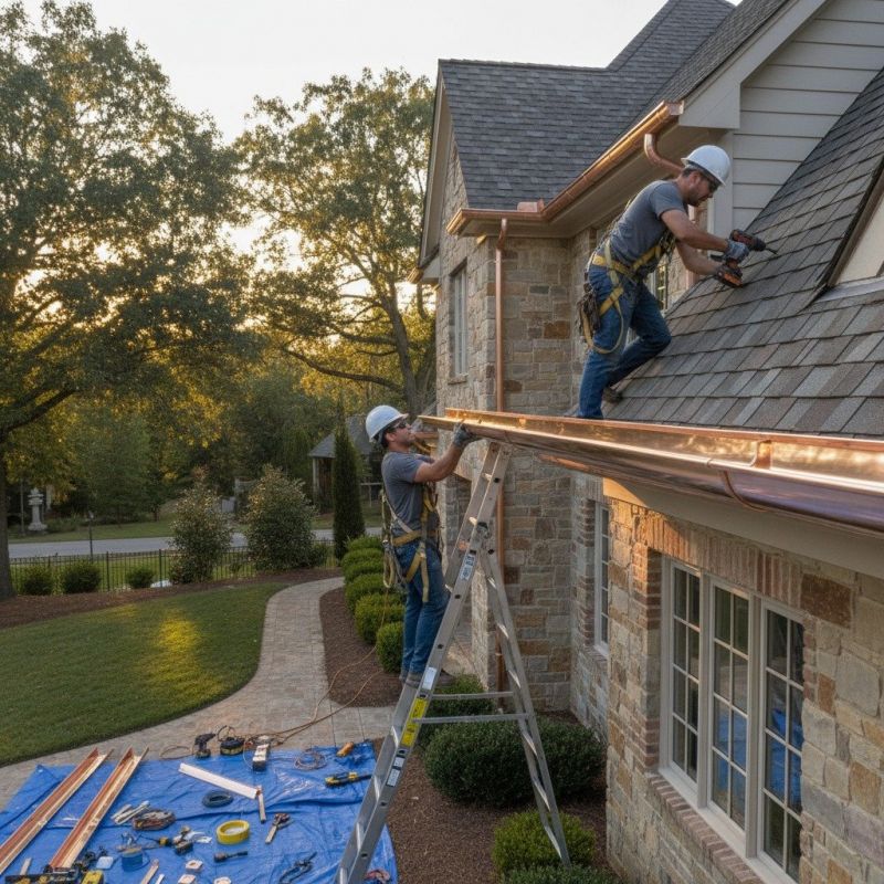 Copper Gutter Replacement detail
